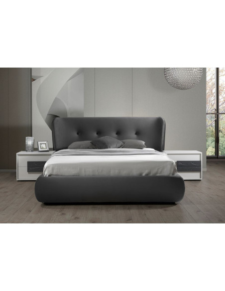 Camera da letto Blossom con letto contenitore colore stone grey - Kallea