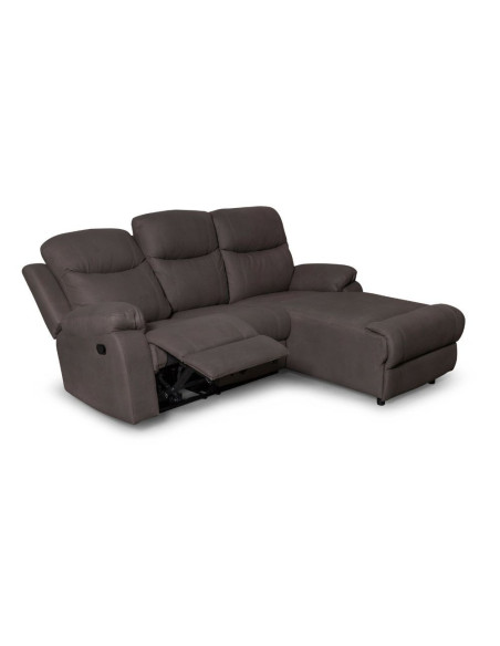 Divano con penisola destra Chicago ranger 01 con recliner 222x166x100 - Kallea