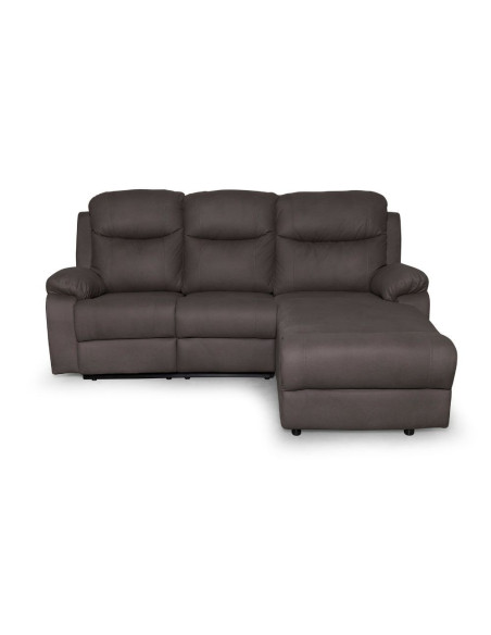 Divano con penisola destra Chicago ranger 01 con recliner 222x166x100 - Kallea