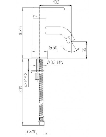 Rubinetto Jacuzzi per lavabo serie Sunrise con piletta click clack inclusa 0SN00086JA01 cromato - Kallea