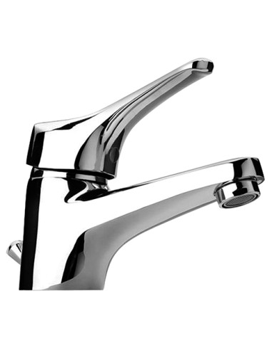 Rubinetto Miscelatore monoforo per lavabo serie Air Piralla con scarico automatico 0RI00088A21 cromato - Kallea