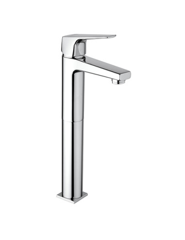 Rubinetto Miscelatore monoforo per lavabo alto serie Ice Piralla con scarico automatico 0IE00488A22 cromato - Kallea