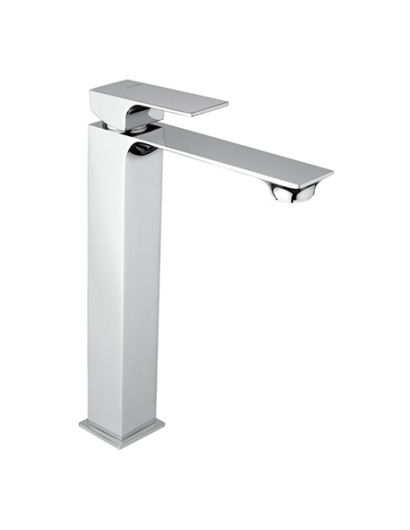 Rubinetto Miscelatore monoforo per lavabo alto serie Polo Piralla con scarico automatico 0PL00488A22 cromato - Kallea