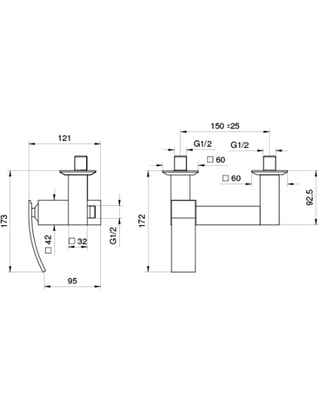 Miscelatore Jacuzzi esterno per doccia serie Golden 0GN00028JA00 cromato - Kallea