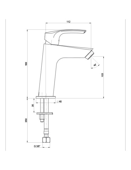 Rubinetto Miscelatore monoforo per lavabo serie Shiny Jacuzzi con piletta click clack inclusa 0SH00286JA00 cromato - Kallea