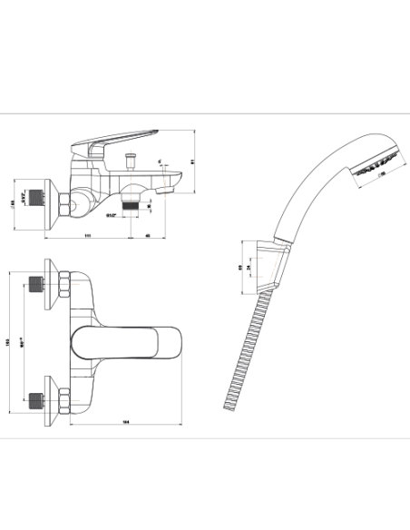 Miscelatore Piralla per vasca esterno serie Lake con Duplex 0LK00002A22 cromato - Kallea