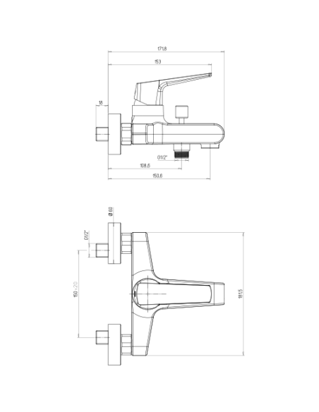 Miscelatore Piralla per vasca esterno serie Ice con Duplex 0IE00002A22 cromato - Kallea