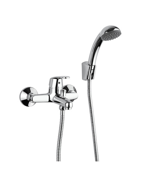 Set Rubinetti Piralla per lavabo e bidet con scarico automatico e vasca serie Fenix cromato - Kallea