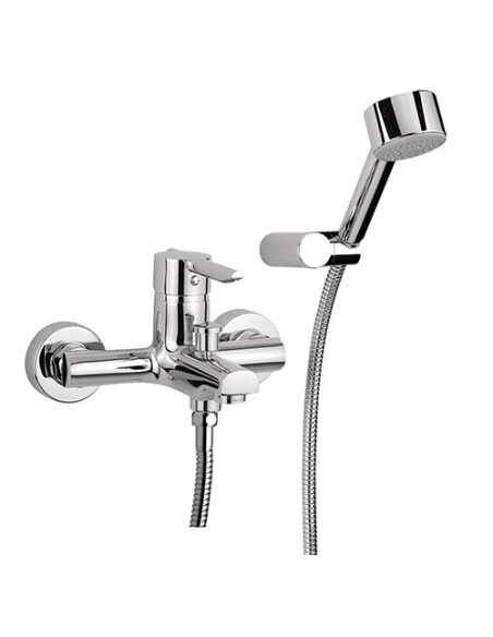 Set Rubinetti Piralla per lavabo e bidet con scarico automatico e vasca serie Syrena cromato - Kallea