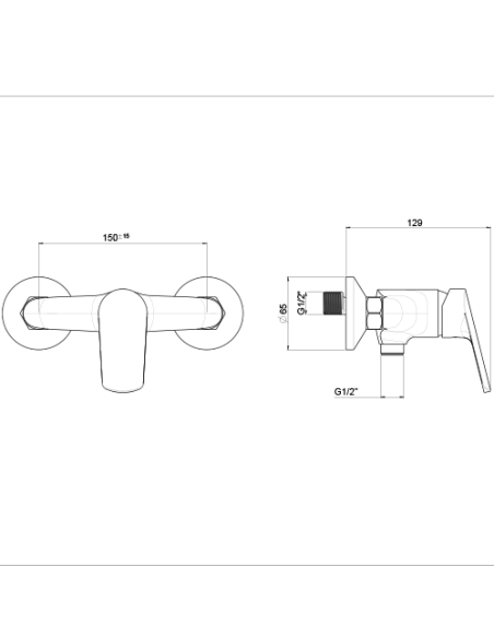 Set Rubinetti Piralla per lavabo e bidet con scarico automatico e doccia esterno serie Lake cromato - Kallea