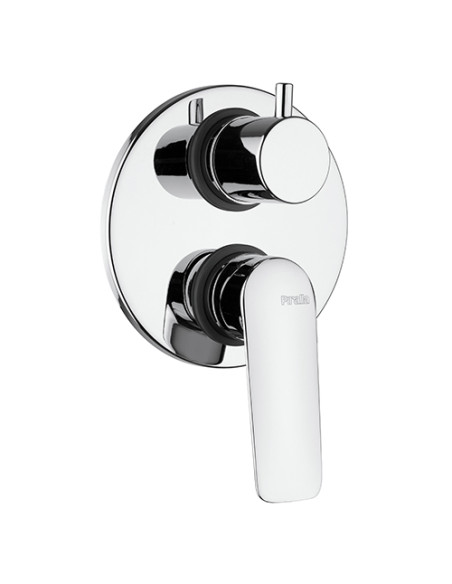 Set Rubinetti Piralla per lavabo e bidet con scarico automatico e doccia incasso con deviatore serie Lake cromato - Kallea