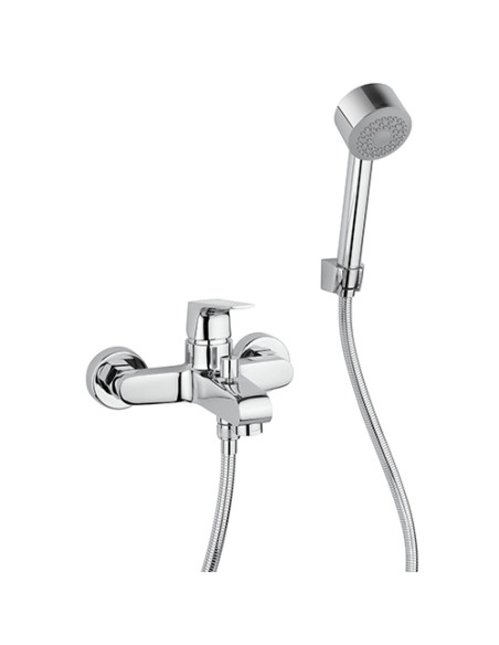 Set Rubinetti Piralla per lavabo e bidet con scarico automatico e vasca serie Ice cromato - Kallea