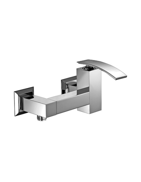 Set Rubinetti Jacuzzi per lavabo e bidet con pilette click clack incluse e doccia esterno serie Golden cromato - Kallea