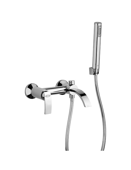 Set Rubinetti Jacuzzi per lavabo e bidet con piletta click clack inclusa e vasca serie Roy cromato - Kallea