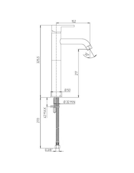 Set Rubinetti Jacuzzi per lavabo alto e bidet con pilette click clack incluse serie Sunrise cromato - Kallea