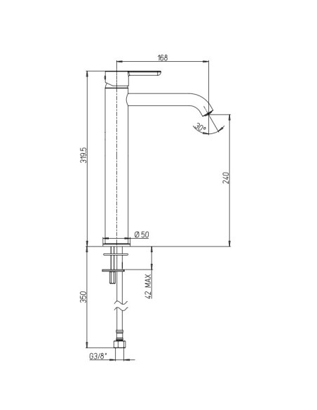 Set Rubinetti Jacuzzi per lavabo alto e bidet con pilette click clack incluse serie Sunrise YO nero opaco - Kallea