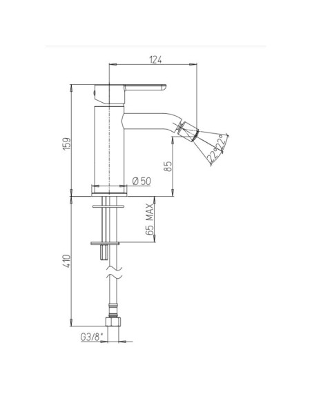 Set Rubinetti Jacuzzi per lavabo a parete con piastra e bidet con pilette click clack incluse e doccia esterno serie Sunrise ...