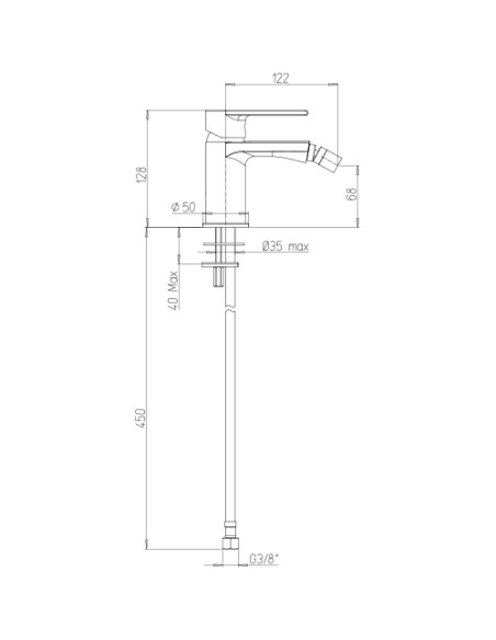 Set Rubinetti Jacuzzi per lavabo e bidet con piletta click clack inclusa serie Wind cromato - Kallea