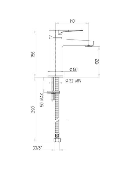 Set Rubinetti Jacuzzi per lavabo e bidet con piletta click clack inclusa serie Light cromato - Kallea