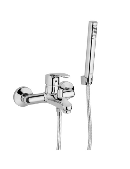 Set Rubinetti Jacuzzi per lavabo e bidet con pilette click clack incluse e vasca serie Shiny cromato - Kallea