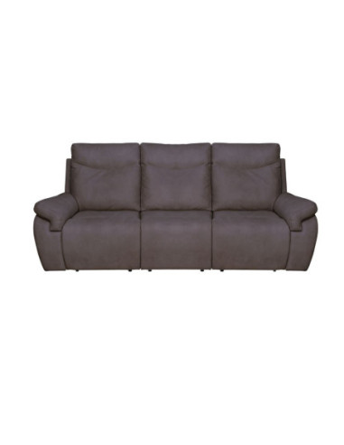 Divano Dallas 3 posti recliner elettrici grigio - Kallea