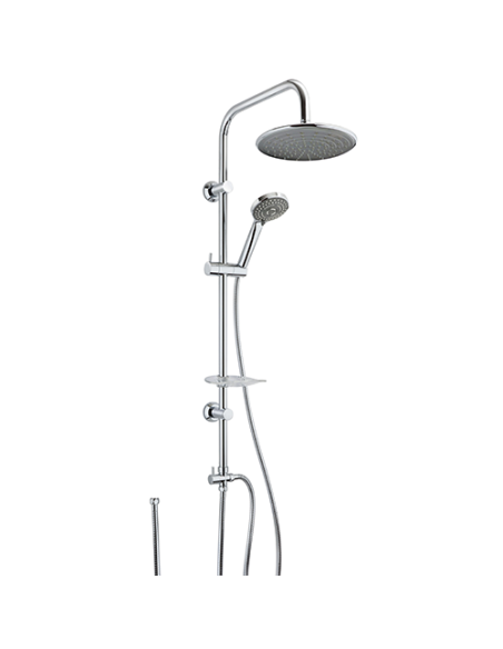 Colonna doccia Jacuzzi serie Soft regolabile a fori esistenti con deviatore meccanico 0SF00846JA00 - Kallea