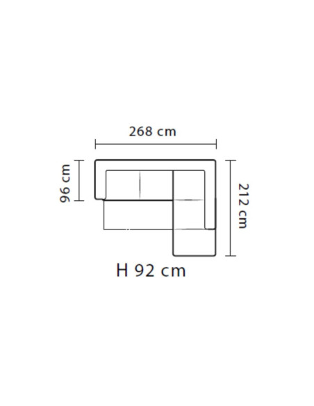 Divano angolare Stefy con penisola contenitore destra 268x212 - Kallea