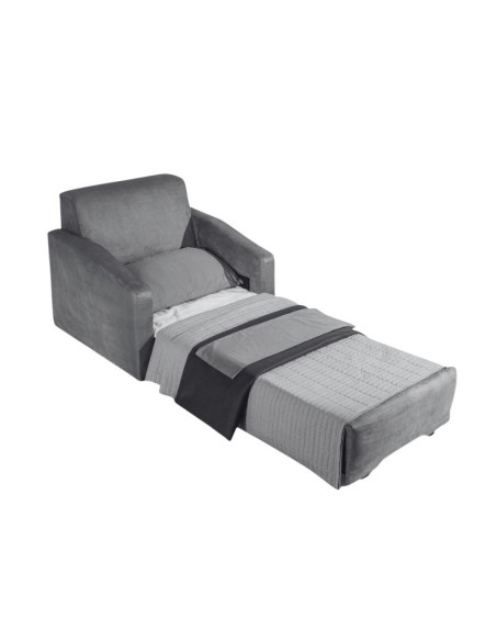 Poltrona letto Elly con braccioli taupe enjoy 03 - Kallea