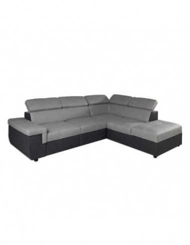 Divano angolare destro 149 grigio scuro chiaro 280x232x105 - Kallea