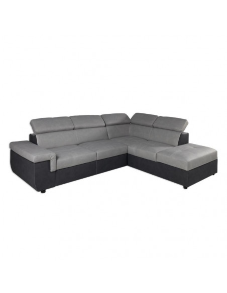 Divano angolare destro 149 grigio scuro chiaro 280x232x105 - Kallea