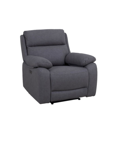 Poltrona Siviglia recliner elettrico Nabuk antracite - Kallea