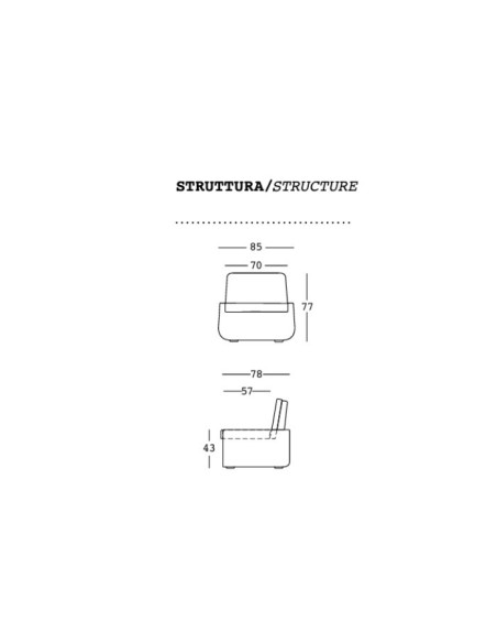 Set completo Plust con sofa poltrona e tavolino serie Bold con coperchio bianco interno esterno in polietilene - Bianco e Mar...