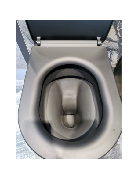 Set sanitari bagno Kerasan serie Nolita vaso bidet e coprisedile sgancio rapido nero opaco *Prodotto in esposizione - Kallea