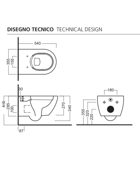 Set sanitari bagno Hatria serie Fusion vaso bidet e coprisedile frenato selva opaco *Prodotto in esposizione - Kallea