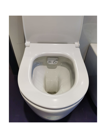 Set sanitari bagno Vitra serie Sento vaso bidet e coprisedile slim duroplast bianco lucido *Prodotto in esposizione - Kallea