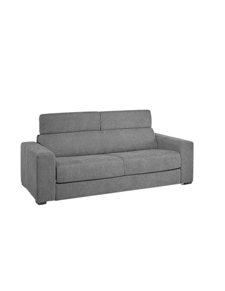 Divano letto Crien 3 posti con poggiatesta reclinabili colore Penelope 22 grigio - Kallea