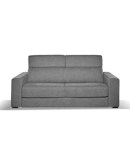 Divano letto Crien 3 posti con poggiatesta reclinabili colore Penelope 22 grigio - Kallea