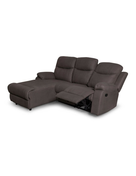 Divano con penisola sinistra Chicago ranger 01 con recliner 222x166x100 - Kallea