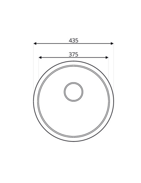 Lavello rotondo diametro 43,5 cm Rondo' ec192 - Kallea