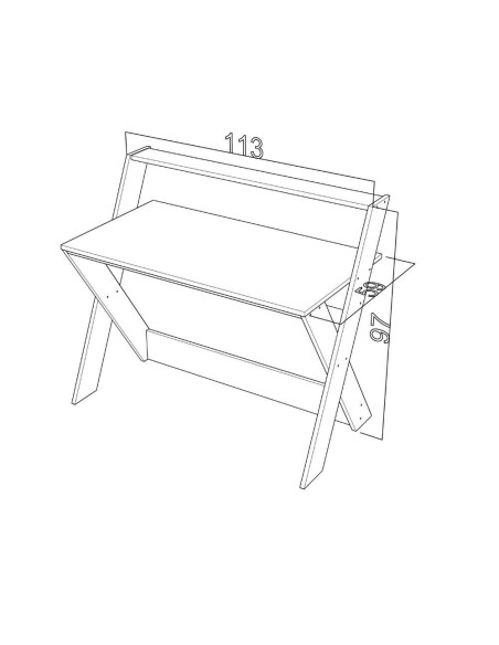 Scrivania stile scandinavo Alixus 113x59 cm TM191401 - Kallea