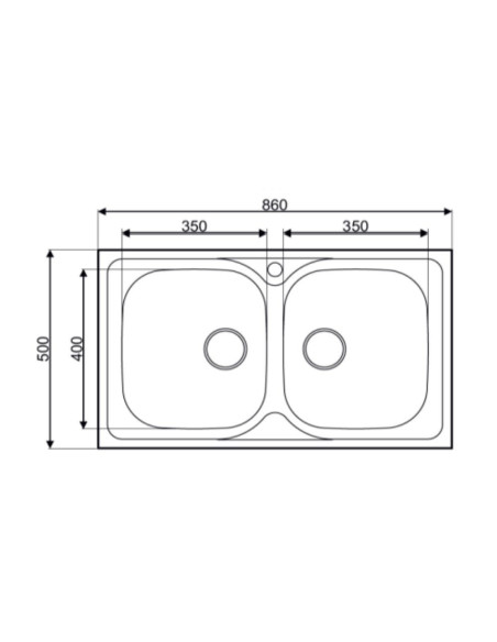 Lavello incasso cucina MP862V acciaio 86x50 cm due vasche - Kallea