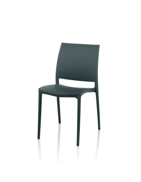 Sedia Curtis polipropilene grigio metal design ergonomico - Kallea