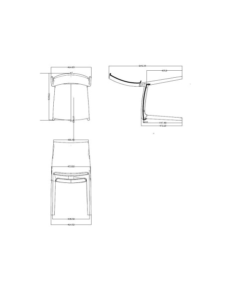 Sedia Salim polipropilene grigio metal schienale disegno geometrico - Kallea