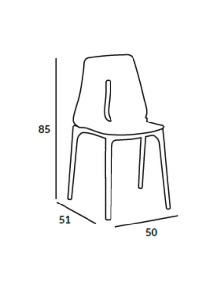 Sedia Oblong polipropilene rosso mattone - Kallea