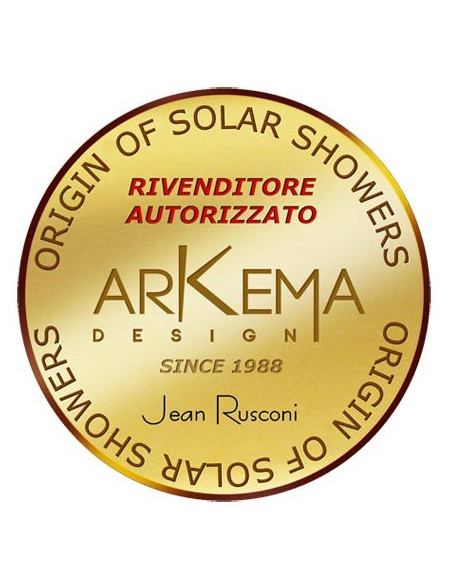 Doccia Solare Arkema Design happy H 120 con Lavapiedi da Giardino in resina colorata - Kallea