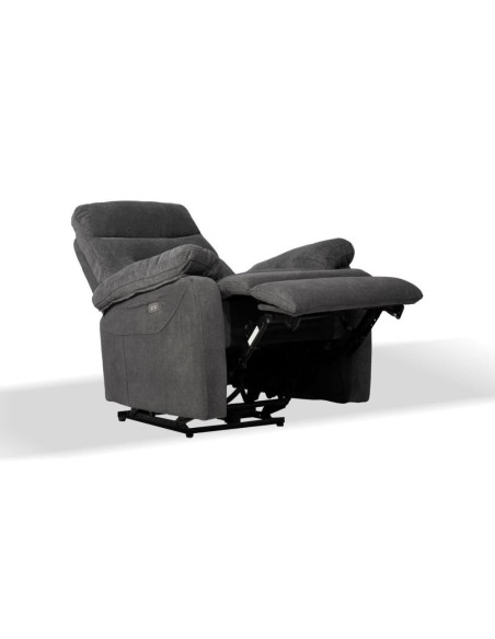 Poltrona Brienz recliner elettrico grigio scuro - Kallea