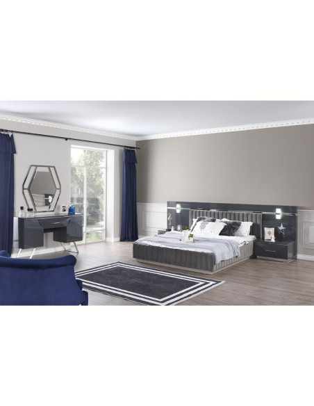 Camera da letto Rams grigio lucido - Kallea