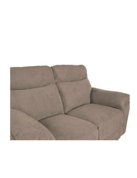 Divano recliner Boston 2 posti elettrico in tessuto giulia 9703 cappuccino - Kallea