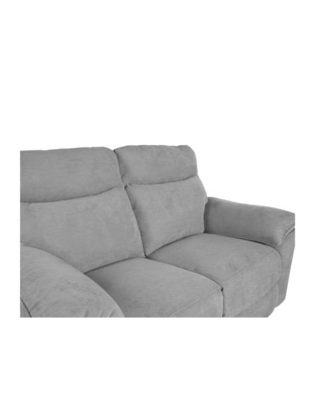 Divano recliner Boston 2 posti elettrico in tessuto giulia 9713 grigio - Kallea