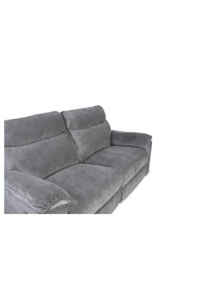 Divano recliner Boston 3 posti elettrico in tessuto giulia 9713 grigio - Kallea